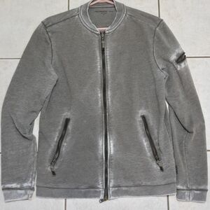 John Varvatos Distressed Dual Zip Up Jacket